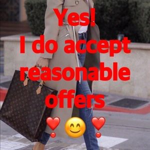Yes, I accept reasonable offers!😊❤️💕